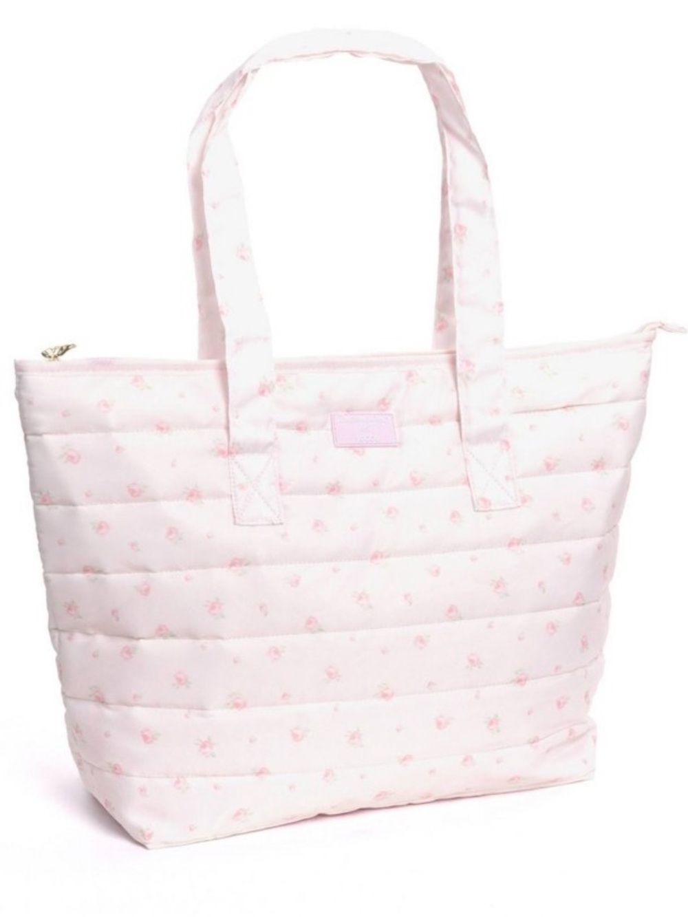 LoveShackFancy × Yoobi Blooming Heirloom Ditsy Quilted Tote Bag Ballet Bloom